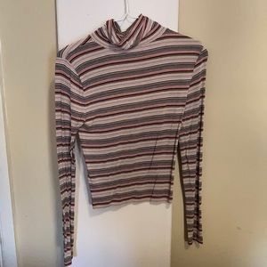 Striped turtleneck